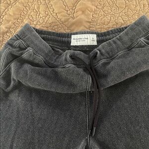 Abercrombie & Fitch Charcoal Herringbone Sweatpants